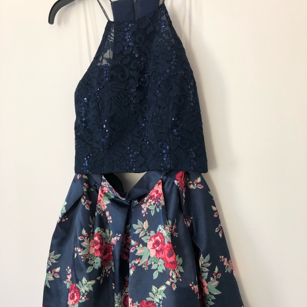 Navy Blue Homecoming Dress